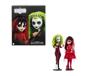 Monster High Skullector Beetlejuice Beetlejuice Doll 2-Pack, Collectible Betelgeuse and Lydia Deetz Set with Accessories and Displayable Packaging, HYV96