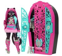Monster High Skulltimate Secrets Doll and Accessories Set, Hauntlywood Mysteries Catty Noir with Reveal Closet & 19+ Glam Surprises like Doll Clothes, JBG82