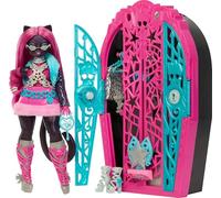 Monster High Skulltimate Secrets Doll and Accessories Set, Hauntlywood Mysteries Catty Noir with Reveal Closet & 19+ Glam Surprises like Doll Clothes, JBG82