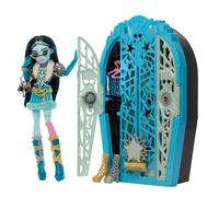 Monster High Skulltimate Secrets Doll and Accessories Set, Hauntlywood Mysteries Frankie Stein with Reveal Closet & 19+ Glam Surprises like Doll Clothes, JBG81