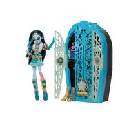 Monster High Skulltimate Secrets Doll and Accessories Set, Hauntlywood Mysteries Frankie Stein with Reveal Closet & 19+ Glam Surprises like Doll Clothes, JBG81