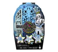 Monster High Skulltimate Secrets Doll and Accessories Set, Hauntlywood Mysteries Frankie Stein with Reveal Closet & 19+ Glam Surprises like Doll Clothes, JBG81