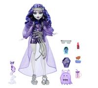 Monster High Spectra Vondergeist Doll with Pet Ferret Rhuen and Accessories like Backpack, Tablet, Snacks and More, HXH77
