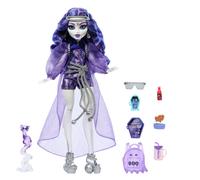 Monster High Spectra Vondergeist Doll with Pet Ferret Rhuen and Accessories like Backpack, Tablet, Snacks and More, HXH77