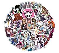Monster High Stickers for Laptop (50 Pieces), Gift for Children, Teenagers, Adults, Boys, Monster High Stickers, Waterproof Vinyl Stickers for Scrapbooking, Skateboard, Car, Luggage