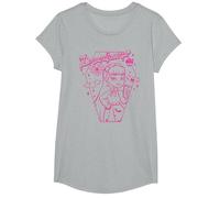 Monster High - Student - Draculaura Pink T-Shirt, Girls, Heather Grey, Medium