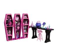 Monster High Toys and Accessories, Draculaura Secret Potion Room Playset with Pet Bat Count Fabulous, 12+ Pieces, and Surprise Transformations, JBF15