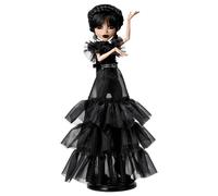 Monster High Wednesday Doll, Rave’N Wednesday Collectible in Black Gothic Gown inspired by Dance Scene, Premium Accessories and Doll Stand, HXJ03