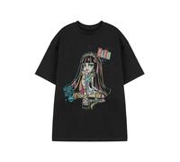 Monster High Women's Adult Short Sleeved T-Shirt (Black) in Black | Size: 2XL Monster High Black 2XL