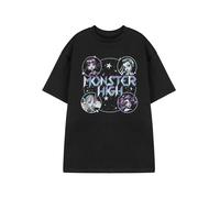 Monster High Women's All The Ghouls Short Sleeved T-Shirt | Black | Officially Licensed Merch | Size: Small Monster High Black S