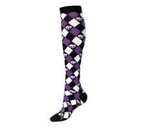 Monster High Womens/Ladies Argyle Skulls Knee High Socks4 UK-8 UK Purple NS9562