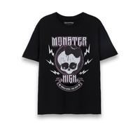 Monster High Womens T-Shirt | Ladies Rock Logo Short Sleeve Graphic Tee in Black | World Ghoul Tour 2018 Classic Logo TV Show Apparel Top | Fashion Cartoon Series Merchandise Gift