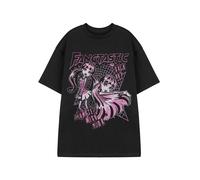 Monster High Womens T-Shirt | Ladies Fangtastic Live Tour Short Sleeve Graphic Tee in Black & Pink | Draculaura Spider Web Apparel Crewneck Character Top | Fashion Cartoon Series Merchandise Gift