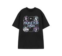 Monster High Women's Short Sleeved T-Shirt | Black | Official Merch | Size: Large Monster High Black L
