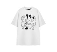 Monster High Womens White Ghouls Forever Short Sleeved Graphic Tee | Classic Cartoon Top | Casual Wear T-Shirt | Crew Neck Design | MH Spooky Theme Apparel Merch - XXX-Large