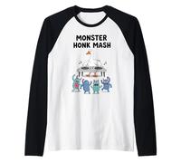 Monster Honk Mash Halloween Party Silly Goose Character Raglan Baseball Tee