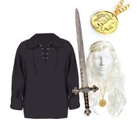 Monster Hunter Costume - Shirt, Sword, Wig and Medallion I Love Fancy Dress Multi XXL