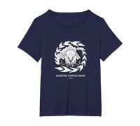 Monster Hunter Wilds Arkveld Icon T-Shirt, Women's Plus, Navy Blue, 5X