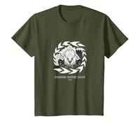 Monster Hunter Wilds Arkveld Icon T-Shirt, Youth, Olive Green, Large