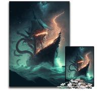 Monster Invasion Jigsaw Puzzle 1000 Pieces cardboard Puzzles for Teenagers, Family Game Night, Brain-Challenging Gift Idea 26X38CM/10.23x14.96inch
