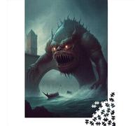 Monster Invasion3 Jigsaw Puzzle Adult 1000 Pieces Classic Puzzle Wooden Jigsaw Puzzle Wall Art Unique Toys 1000pcs (75x50cm)