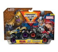 Monster Jam, Marvel Official Thanos Vs. Thor Die-Cast Monster Trucks, 1:64 Scale, Kids Toys for Boys and Girls Ages 3 and up