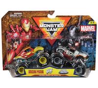 Monster Jam , Marvel Official Iron Man Vs. War Machine Die-Cast Monster Trucks, 1:64 Scale, Kids Toys for Boys and Girls Ages 3 and up