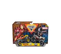 Monster Jam , Marvel Official Iron Man Vs. War Machine Die-Cast Monster Trucks, 1:64 Scale, Kids Toys for Boys and Girls Ages 3 and up