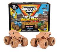 Monster Jam - 1:64 Mystery Mudders - 2 Pack (6067514) | Wash Trucks to Reveal Authentic Graphics, Mystery Truck, Official BKT Tires, Pretend Play Gifts for Kids & Collectors Ages 3+