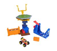 Monster Jam Smash & Bash Crash Course Playset with Launcher, Exclusive 1:64 Scale Monster Truck, 16-inch Obstacle Tower with Trampoline, Kids Toys for Boy and Girls Ages 3 and up
