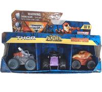 Monster Jam 1:87 Series 1 Marvel Thor,Black Panther,Iron Man