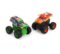 Monster Jam, 2-Pack Official Grave Digger and El Toro Loco Clip & Flip Monster Trucks, 1:43 Scale