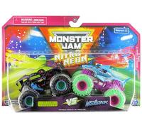 Monster Jam 2023 Nitro Neon Series 2-Pack Alien Invasion vs Megalodon