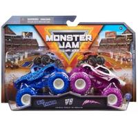 Monster Jam 2023 Official 1:64 Scale Diecast Truck 2-Pack (Series 25 Blue Thunder vs FullCharge Full Charge)