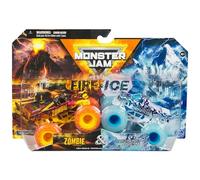 Monster Jam 2024 Fire & Ice 1:64 Diecast Monster Truck 2-pack Zombie & Northern Nightmare