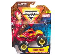 Monster Jam 2024 Marvel 1:64 Scale Diecast Series 1 Monster Truck with Flag: Iron Man