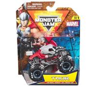 Monster Jam 2024 Marvel 1:64 Scale Diecast Series 1 Monster Truck with Flag: Thor