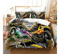 Monster Jam Bedding Set Single Twin Full Queen King Size Monster Jam F1 Bed Set Aldult Kid Bedroom Duvetcover Sets 3D Print 022