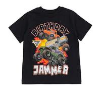 Monster Jam Birthday T-Shirt Toddler to Big Kid Grave Digger El Toro Loco Maximum Destruction, Birthday Jammer, 7-8