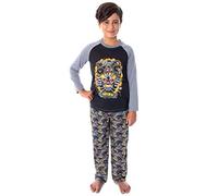 Monster Jam Boys' Maximum Destruction MAX-D Monster Truck Raglan Shirt and Pants 2 Piece Pajama Set (SM, 6/7)