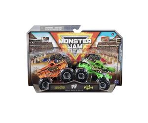 Monster Jam Double BOG HOG Vs KING SLING 1:64 Trucks Series 30 New Spinmaster