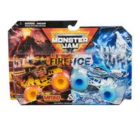 Monster Jam, Dragon Official Fire and Ice vs MAX-D Monster Trucks, 1:64 Scale, Toys for Children Ages 3 and Up