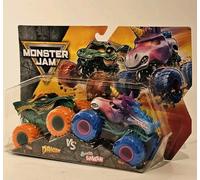 Monster Jam , Official Dragon Vs. Sparkle Smash Die-Cast Monster Trucks, 1:64 Scale, Kids Toys for Boys Ages 3 and up