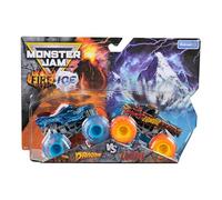 Monster Jam Fire & Ice Split Dragon and Split Zombie 1:64 Scale Die-Cast Monster Trucks Vehicle 2-Pack