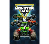 Monster Jam Fleece Blanket - Grave Digger, Max-D, Megalodon, Dragon & El Toro Loco Design - Bed Throw Super Soft Blanket - 100 x 1