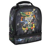 Monster Jam Grave Digger Megalodon Pirate's Curse Dual Compartment Lunch Box Bag