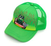 Monster Jam Grave Digger Mens Mesh Adjustable Snapback Baseball Cap Grave Digger Green OS Adult, Grave Digger, Green, One Size
