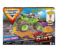Monster Jam , Soldier Fortune Monster Dirt Deluxe Set, Featuring 16oz of Monster Dirt and Official 1:64 Scale Die-Cast Truck