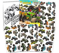 Monster Jam Gravedigger Tattoos Party Favors Set - 50+ Gravedigger Temporary Tattoos for Kids, Boys, Girls | Monster Jam Party Supplies Pack