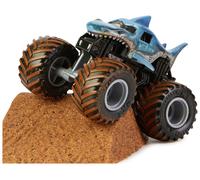 Monster Jam , Megalodon Monster Dirt Starter Set, Featuring 8oz of Monster Dirt and Official 1:64 Scale Die-Cast Truck